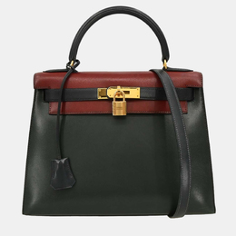 Hermes: Чёрная сумка  Kelly 28