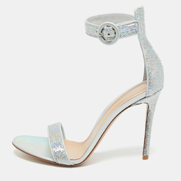 Gianvito Rossi: Серебристые сандалии  Portofino