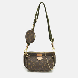 Louis Vuitton: Сумка  Pochette цвета хаки