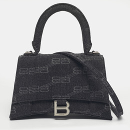 Balenciaga: Чёрная сумка на руку  Hourglass