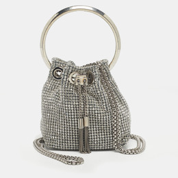 Jimmy Choo: Серебристый клатч 