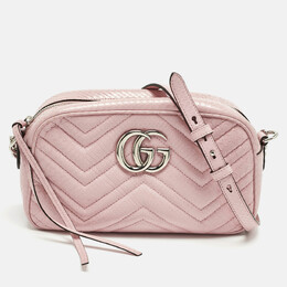 Gucci: Розовая сумка  GG Marmont