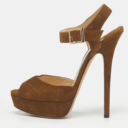 Jimmy Choo: Коричневые сандалии 