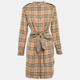 Burberry: Бежевое платье 
