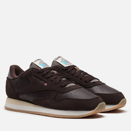 Reebok: Коричневые кроссовки  Classic Leather