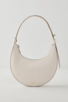 Furla: Бежевая сумка 