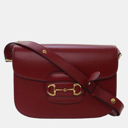 Gucci: Красная сумка  Horsebit 1955