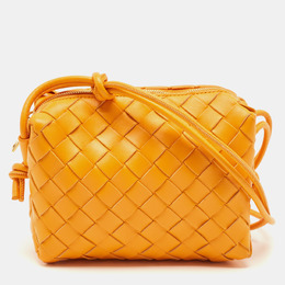Bottega Veneta: Оранжевая сумка  Intrecciato