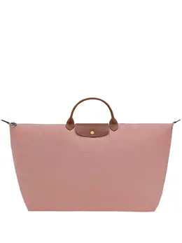 Longchamp: Розовая сумка-шоппер  Le Pliage