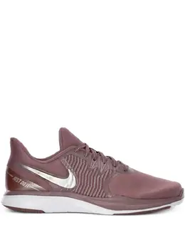 Nike: Серебристые кроссовки 