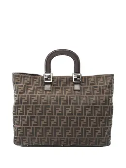 Fendi Pre-Owned: Коричневая сумка-шоппер 