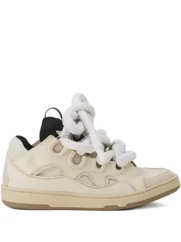 Lanvin: Белые кроссовки  Curb