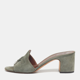 Loro Piana: Зелёные сандалии 