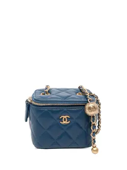 CHANEL Pre-Owned: Голубая сумка через плечо 