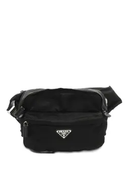 Prada Pre-Owned: Чёрная поясная сумка 