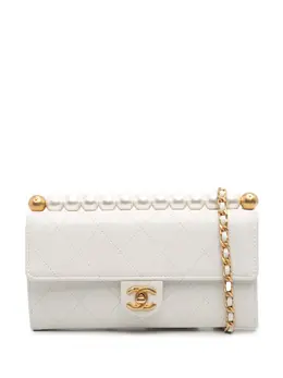 CHANEL Pre-Owned: Белый кошелёк 