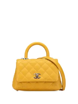 CHANEL Pre-Owned: Жёлтая сумка на руку 