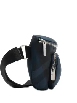 Burberry: Синяя поясная сумка  Belt