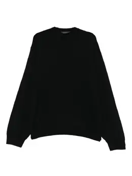 Balenciaga: Чёрный свитер 