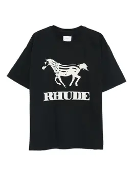 RHUDE: Чёрная футболка 