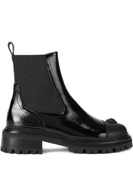 Kurt Geiger London: Чёрные ботинки 