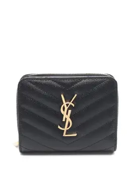 Saint Laurent: Чёрный кошелёк  Monogram