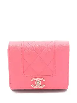 CHANEL Pre-Owned: Розовый кошелёк 