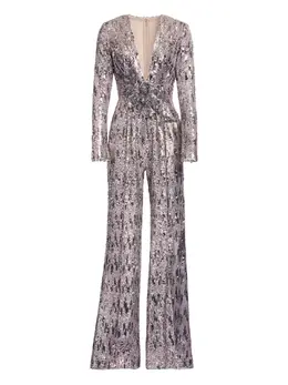 Elie Saab: Комбинезон с v-образным вырезом 