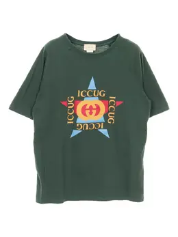Gucci Pre-Owned: Зелёная футболка 