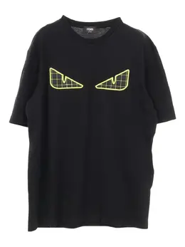 Fendi Pre-Owned: Чёрная футболка 