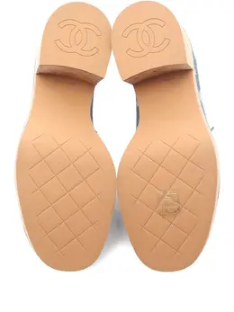 CHANEL Pre-Owned: Голубые лоферы 