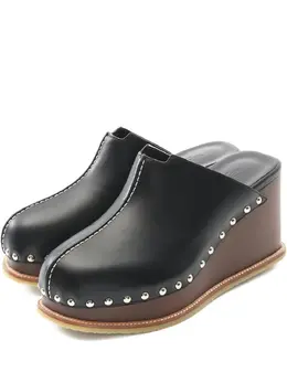 Hermès Pre-Owned: Чёрные сабо 