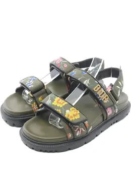 Christian Dior Pre-Owned: Сандалии цвета хаки 