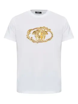 Versace: Белая футболка 