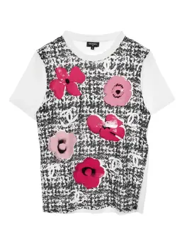 CHANEL Pre-Owned: Твидовая футболка 