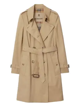 Burberry: Двубортный плащ 