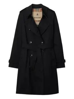 Burberry: Двубортный плащ 