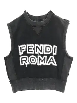 Fendi Pre-Owned: Чёрный жилет 