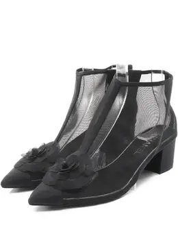 CHANEL Pre-Owned: Чёрные ботинки 