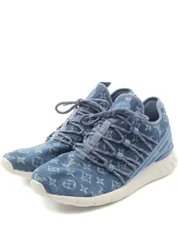 Louis Vuitton Pre-Owned: Голубые кроссовки 