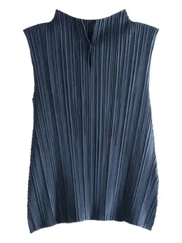 Pleats Please Issey Miyake: Синий топ 