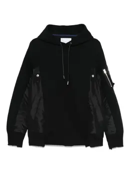 sacai: Чёрная толстовка 
