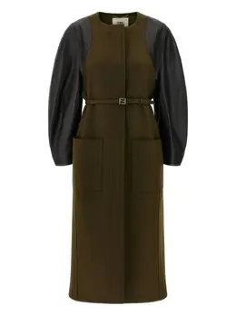 FENDI: Зелёное пальто 