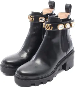 Gucci Pre-Owned: Чёрные ботинки 