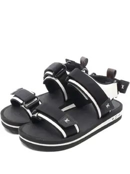 Louis Vuitton Pre-Owned: Чёрные сандалии 