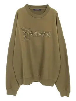 Louis Vuitton Pre-Owned: Свитшот цвета хаки 