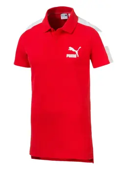 PUMA: Красное поло  Iconic T7