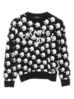 CHANEL Pre-Owned: Чёрный свитер 