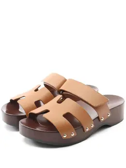 Hermès Pre-Owned: Светлые сандалии 