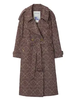 Burberry: Плащ с принтом 